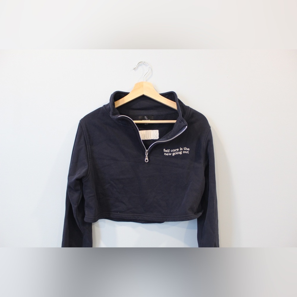 “Self care” crop sweatshirt